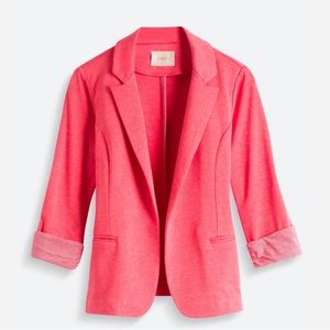 Skies are blue Asa knit blazer in coral